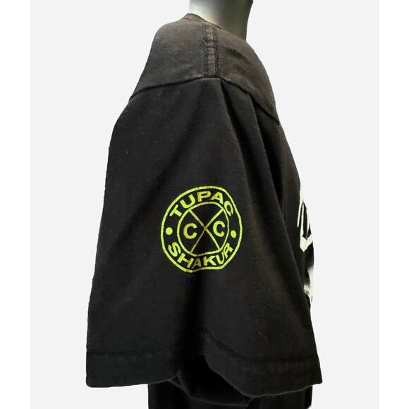 Vintage Tupac Shakur Cross Colours Rap Tee Black Hip Hop Graphic T-Shirt Medium - Picture 5 of 8